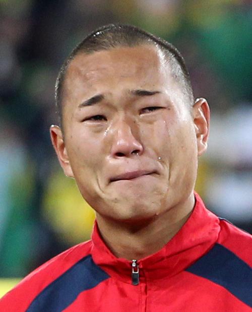 朝鲜世界杯郑大世落泪